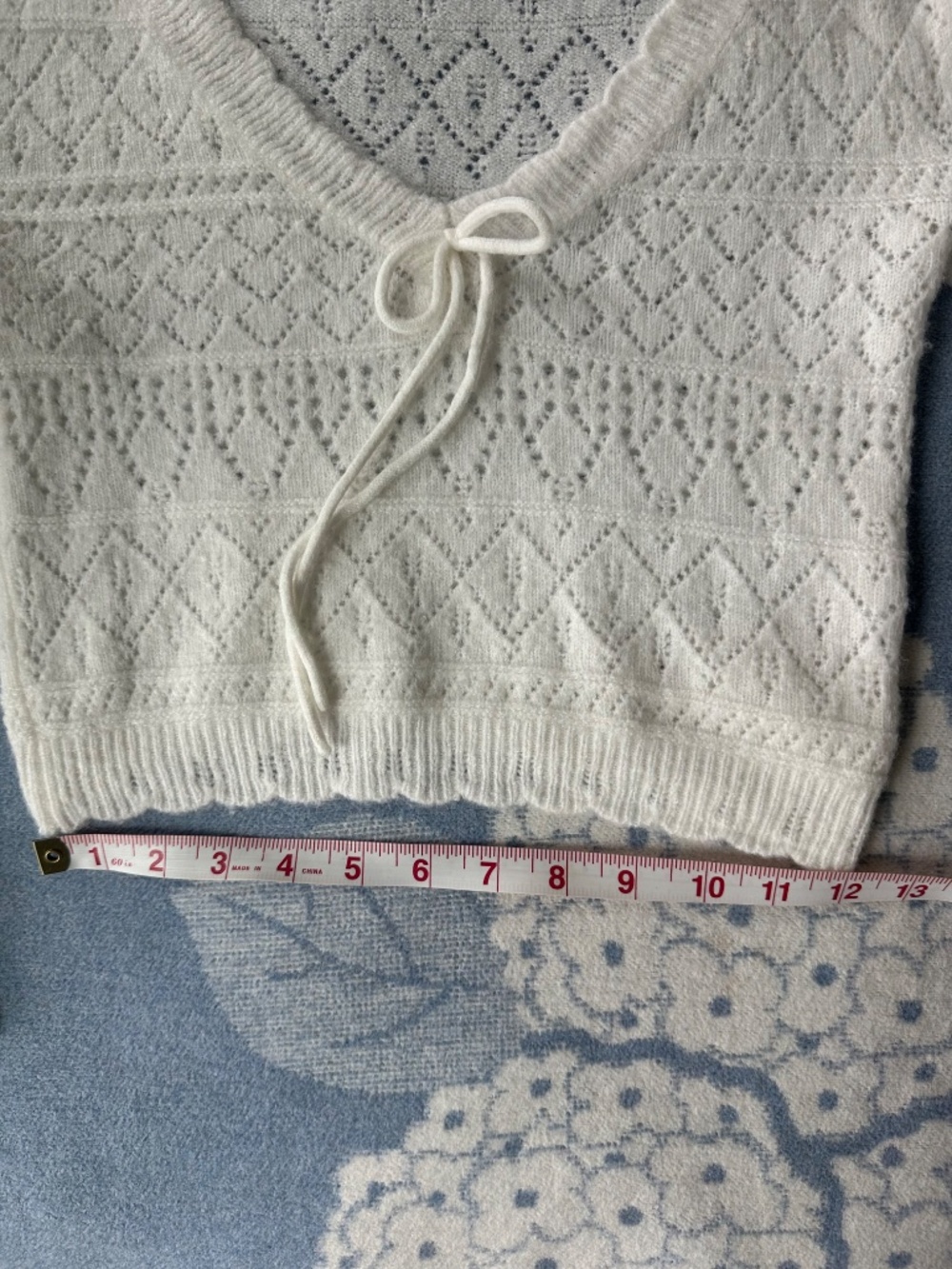For Love and Lemons | Coastal Cowgirl White Crochet Cardigan - Small - Picture 4 of 8